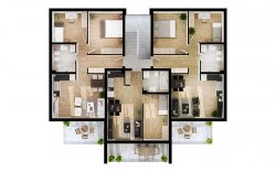 Višestambena zgrada Drenova, Rijeka Tlocrt kat